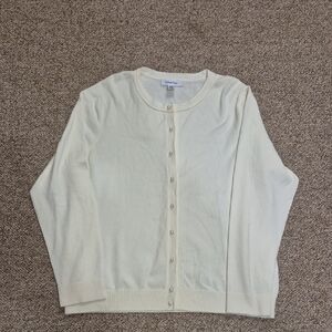 Calvin Klein Women's Cream Button Cardigan Sweater NWOT